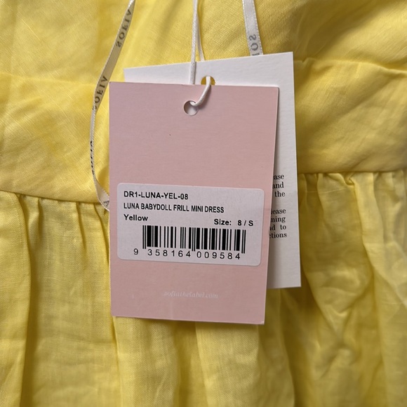 Sofia The Label LUNA BABYDOLL FRILL MINI DRESS - Yellow! - Picture 6 of 6